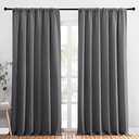 NICETOWN Blackout Curtain Panels for Window - Thermal Insulated Rod Pocket Blackout Drapes/Draperies for Dining Room ( W70 x L95 inches, Grey) Pack of 4