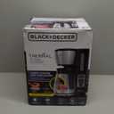 BLACK+DECKER 12 Cup Thermal Programmable Coffee Maker with Brew Strength and VORTEX Technology, Black/Steel, CM2046S
