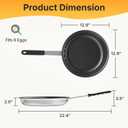 NEWBULIG Nonstick Frying Pan, 12 Inch Heavy-Gauge Aluminum Skillet with Ceramic Nonstick Coating & Stainless Steel Base for Induction, Electric, Gas, Oven Safe, Black Hanging Handle