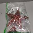 Emopeak 20 LED Christmas Tree Topper, 8 x 10 Inch Indoor Iron Art Star Treetop Light, Two Modes (Keep Light ON/Flash) (Red, 8"/20CM)