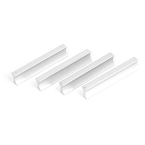 Aexit Cabinet Drawer Cabinet Hardware Dresser Cupboard Aluminium Handlebar Pull Handle Silver Pulls Tone 4pcs
