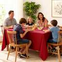 10-Pack Red Tablecloths for Rectangle Tables, 60 x 102 Inches, Stain-Resistant Polyester Fabric for 6 Foot Tables - Washable Table Covers for Weddings, Banquets, Birthday Parties, Events