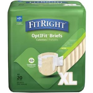 FitRight Extra Briefs (Pack of 80) Size: Extra Large
