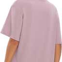 Siimcuzy 4 Pack Oversized Tshirts for Women, Loose Fit Crew Neck Summer Baggy Tops Workout Tees Plus Size T Shirts, Small