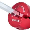 PPR150 1-1/2 Inch Plastic Pipe Fitting Reamer, PVC Pipe Reamer for Schedule 40 PVC Pipe, Fit into Standard 1/2" Drills, Suit for Water Lines, Drain Lines, Vent Lines