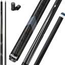 CRICAL Carbon Fiber Pool Cue Stick 58" Billiard Cue Sticks Professional Low Deflection Pool Sticks with 3/8 * 8 Pin Joint and 12.5mm Tip (CL-01)