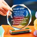 Dad Gifts From Daughter Desktop Decor - Meaningful Birthday, Christmas, Valentines, Thanksgiving, Retirement Present for Father, Step Bonus Dad Daddy Papa Keepsake Plaque for Desk Decor