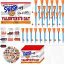 28 Pack Basketball Party Favor Set with Mini Hoop Pens Keychains Stickers Exchange Cards and Gift Bags Bulk Gifts Sports Birthday Goodie Bag Fillers for Adult