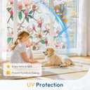 rabbitgoo Stained Glass Window Privacy Film, Magnolia, 23.6" x 78.5"
