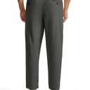 TBMPOY Men’s Linen Pants Casual Lightweight Beach Summer Pants Elastic Waist Slim Fit Trousers Dark Grey