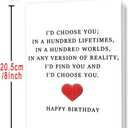 4 x Funny Birthday Card for Husband Wife Boyfriend Girlfriend, Sweet Birthday Cards Gifts for Men Women Him Her