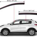 Lightronic Extra Durable Clip-on in-Channel Auto Vent Window Visors, Fits 2017-2022 Kia Sportage, UV-Protection Rain Guards, Original Wind Deflectors, Dark Smoke, 4-Pcs