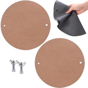 LEOLIO Pack of 2 12 Inch Pottery Wheel Bats, Thick Clay Throwing Bats with Pottery Pin Holes, Professional Round Ceramic Bat System for Clay Making and Sculpting