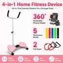 Twist Board Exercise Equipment with LCD Display, Waist Twister Machine with 5 Resistance Bands, 330 lbs Capacity Core Workout Board for Home Gym Fitness