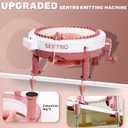 SENTRO Upgraded 48 Needle Knitting Machine, Circle Knit Loom Machine with Row Counter and Hand Crank,Crochet Knitting Loom Machine for Beginners and Seasoned Knitters, Upgraded 48Pink