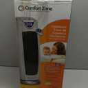 Comfort Zone 1,500W Ceramic Tower Space Heater with Remote, Backlit Digital Thermostat & Temperature Display, 3 Heat Settings + Fan Mode, 90 Oscillation, Timer, Overheat & Tip-Over Protection