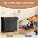 Laundry Sorter, Rolling Laundry Hamper with 3 Section Pull-Out Bags, Laundry Basket Organizer with 2 Drawers & 2-Tone Top Panel, Laundry Hamper with Wheels for Laundry Room Organization, Bathroom