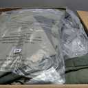 Geniospin Oversized King Comforter Set - 7 Pieces Comforter Oversized King, Soft Solid Bedding Set for All Season, Textured Bed in a Bag with Sheets, Pillowcases & Shams (Dark Green, 120''x98'')