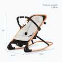 Dream On Me Rock On Me 2-in-1 Baby Rocker and Stationary Seat, Adjustable Recline, Gentle Music & Vibration, 3-Point Safety Harness, Detachable Toy Bar, Folds Compact for Travel Black & Grey