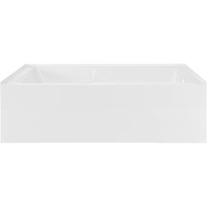 Voltaire 72" x 36" Right-Hand Drain Alcove Bathtub with Apron and Armrest (Glossy White)