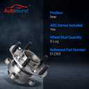 Autoround 512353 Rear Wheel Bearing and Hub Assembly Fit for Honda Accord 2008-2012, Acura TSX 2009-2014 5-Lug