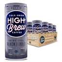 High Brew Black & Bold Cold Brew Coffee, Caffeinated, Dairy Free, 8 Ounces (Pack Of 12), Best By 08 DEC 26