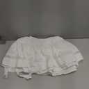MIYE Wrap Around Ruffled Lace Bed Skirt, Elastic Dust Ruffle with Adjustable Belts, Easy to Put On, Bed Frame Cover, Machine Washable (Ruffled Lace/White, King/Queen-12.5" Drop)