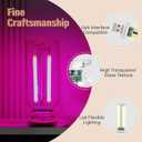 2 x 2pcs USB Car Interior Lights, Retro Touch-Controlled LED Car Light Portable Creative Lamps, Compatible with Power Banks (Red, Green)