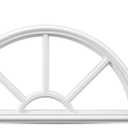 Pushglossy 1 Pc 22" x 10" Entry Door Frame Half Round Top Exterior Door Only Replacement for 1" Glass (Glass Not Included) 5 Lite Exterior Front Doors Window Frame Insert Replacement (White)