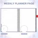 3 x And Per Se 2026 Planner with Pattern, A4 Size-Daily, Weekly & 18-Monthly Planner, Daily Schedule, Monthly Tabs, 100 GSM Thick Paper(Bowknot Pattern) (Blue)