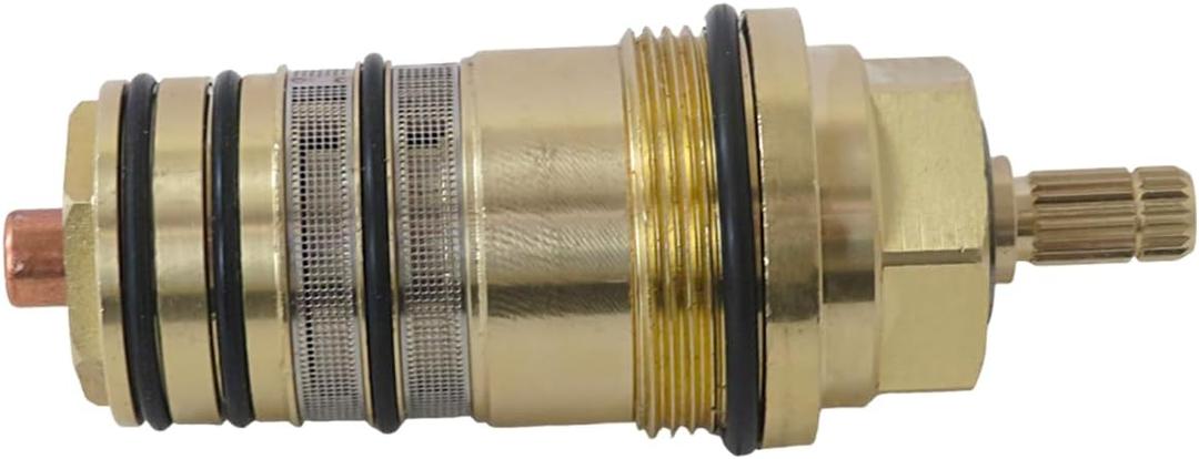 [2026 New] 94282000 Thermostatic Cartridge Brass Version  3/4" for Hansgrohe 94282000 for Ecostat Showers, Two-Hole & Three-Hole Thermostatic Tub Fillers, Replaces Plastic Version by Suifaqi