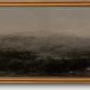 Gold Framed Wall Art Vintage Landscape Canvas Art Farmhouse Dark Picture Moody Wall Decor Antique Prints Rustic Paintings Country Artwork for Bedroom Living Room 16x24 Inch