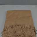 State Cashmere Home Throw Blanket with Decorative Fringe 100% Pure Cashmere Ultra Soft Accent Blanket for Couch, Sofa & Bed (Camel, 60"x50") (One Size)