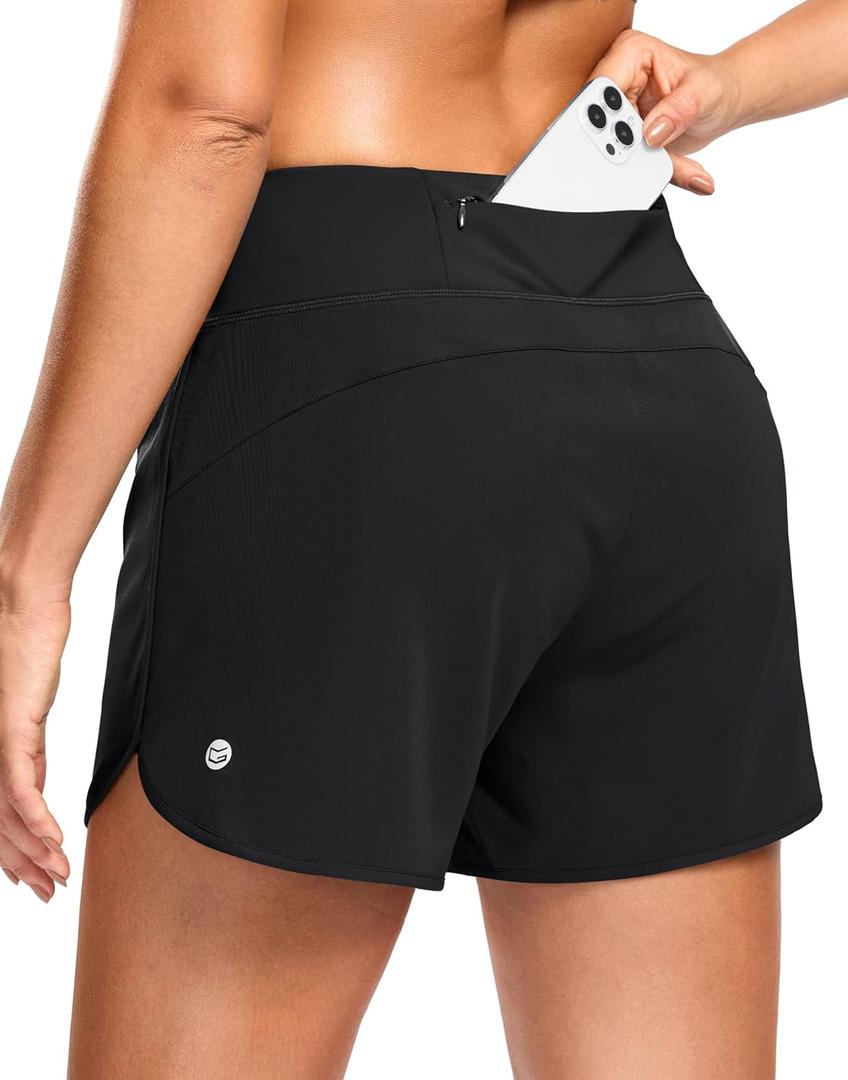 G Gradual Women's Running Shorts with Mesh Liner 3" Workout Athletic Shorts for Women with Phone Pockets XS (Black)