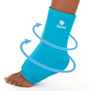 FOMI Hot Cold Ankle Foot Gel Ice Pack Wrap | Premium Comfort 360 Degree Solid Gel Cooling Compression for Plantar Fasciitis, Heel Spurs, Achilles, Tendonitis, Sore Feet, Gout | One Size (Blue)