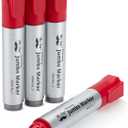 Mr. Pen- Jumbo Permanent Markers, 4 Pack, Red, Chisel Tip, Large