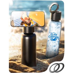 AINOPE Smart Water Bottle Beach Accessories with MagSafe Holder, Travel Sport Essential Gifts for Women Men, School Supplies Stainless Steel 24 oz Reusable Metal Insulated Bottle for Gym