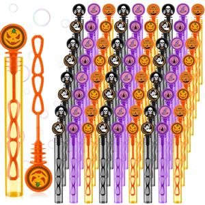 Liliful 300 Halloween Mini Bubble Wands Bulk Bubble Wands Tubes Pumpkin Ghost Witch Hat Party Favors Gifts Toys for Halloween Party Supplies Prizes Goodie Bags Fillers (No Liquid)