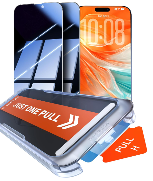 TORRAS Uncrackable 9H+ for iPhone 17 Pro Max Privacy Screen Protector [ 12FT MilitaryGrade Anti Shatter] [Top 25° Anti Spy, Data Protection] Full Coverage Tempered Glass, 2Pack 6.9"