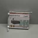 Homemate Heated Blanket Electric Throw - 50"x60" Heating Blanket Throw 1/2/4/6/8 Hours Auto-Off 10 Heat Levels Over-Heat Protection Soft Flannel Sherpa, Black