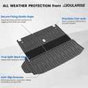 Cargo Mat with Backrest Mat for 2020-2024 2025 2026 Toyota Highlander Car Mat Accessories(Both Hybrid and Gas), TPE All Weather Cargo Liner with SeatBack Cover(Highlander-2 in 1 Trunk Mat)