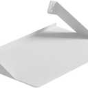 Metal Floating Shelves for Wall Shelf, Off Center Book Shelf for Decor, Modern Hanging Shelf for Storage with Lip for Living Room Bedroom Bathroom Kitchen Plants Shelving White 12x8 inch(30x20cm)