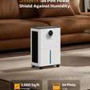 2500 Sq.Ft Max 34 Pint Dehumidifier for Basement with Drain Hose