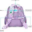 mibasies Toddler Backpack for Girls 2-4: Preschool Kindergarten Backpack - Cute Kids Backpacks for Girls - Flower Light Purple
