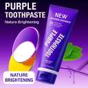 Purple Toothpaste for Teeth Whitening, Advanced V-Color Corrector Serum for Yellow Stains, Non-Invasive Enamel Safe Brightening Booster, Peroxide-Free Oral Care by WAYFENGLI-[2 Pack]