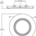 HALO LT 5-inch and 6-inch Selectable 3CCT (3000-5000K) Integrated LED, White Recessed Light, Dimmable Retrofit Trim