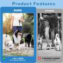 4 Way Dog Leash,No Tangle for Four Dogs, 3 in 1 Dog Leash with 360 Swivel, Shock Absorbing, Reflective Threads Comfort Foam Handle, Ideal for Small Dogs and Dog Training (Black, 4 Way)