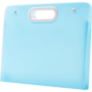 Sohynca Plastic Art Portfolio, Large Art Portfolio with Handles,Waterproof Portfolio Folder for Artwork, Arts Storage Case for Drawing Sketch Photography Poster (Blue 22.44 x 17.32 inch)