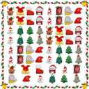 60PCS Christmas mini Plush ToysMini Set Christmas Stuffed Animals Angel Santa Claus Snowman Reindeer Mini PlushGifts for Christmas Stocking Stuffers (60PCS)
