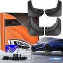 2026 Tesla Model Y Juniper Mud Flaps [Easy Installation, Paint Protection, OEM Fashion], Front & Rear Splash Guards Kit for Tesla Model Y Juniper Accessories 2025-2026, Black